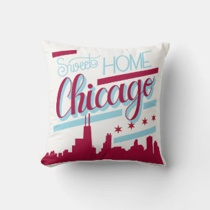 funda de almohadas de chicago dulce hogar, decorac