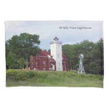 funda de almohadas de faro de 40 millas de punta