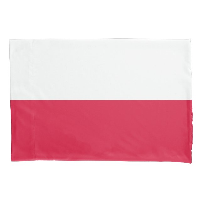 Funda de almohadas de la bandera polaca (Polonia) (Anverso-izquierdo)