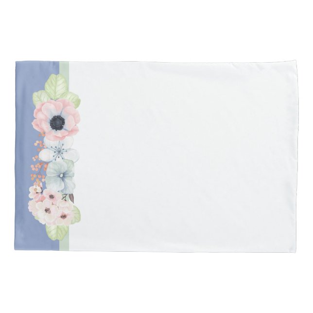 Funda de almohadas de las flores del bonito Pastel (Reverso)