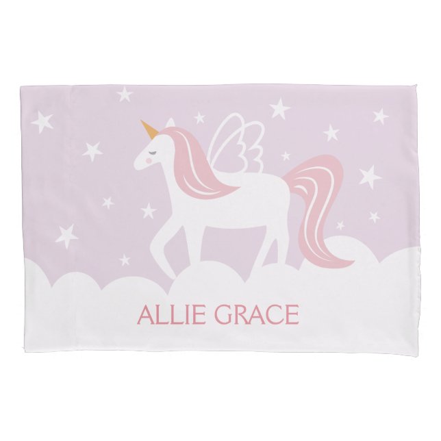 Funda de almohadas de Pastel Unicornio personaliza (Anverso)