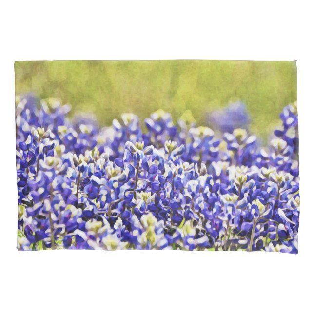 Funda de almohadas de Texas Bluebonnets (Anverso)
