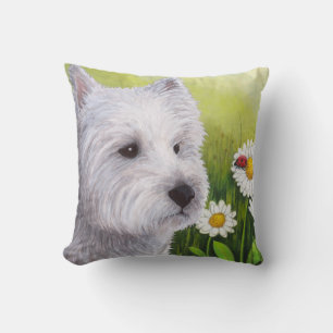 Funda de almohadas de White Westie Dog 83