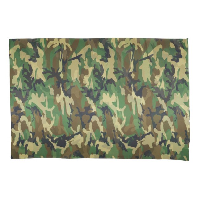 Funda de almohadas del patrón del patrón de camufl (Anverso)