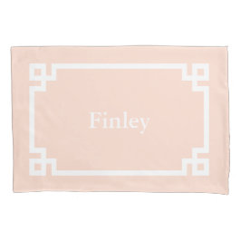 Funda de almohadas estándar monograma de clave gri