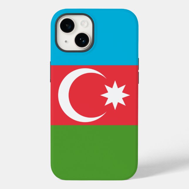 Funda de Apple Patriótico-Mate, bandera de Azerbai (Reverso )