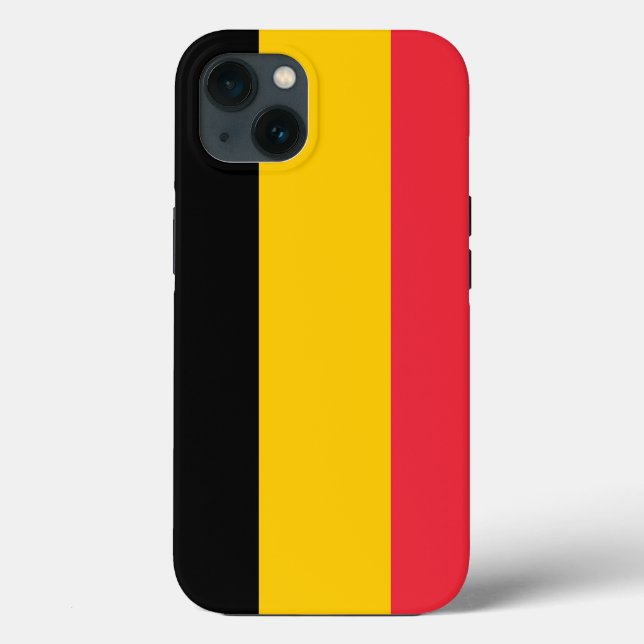 Funda de Apple Patriótico-Mate, Bandera de Bélgica (Reverso )