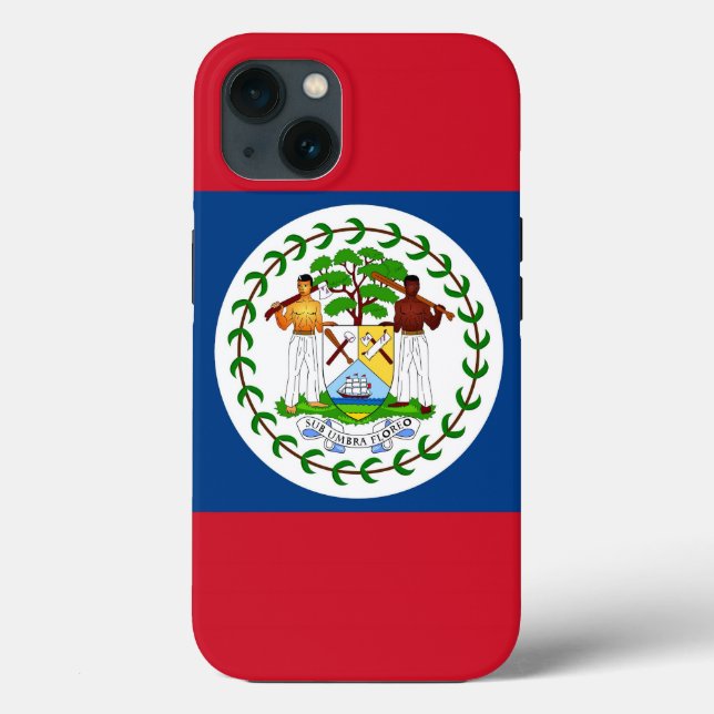 Funda de Apple Patriótico-Mate, bandera de Belice (Reverso )