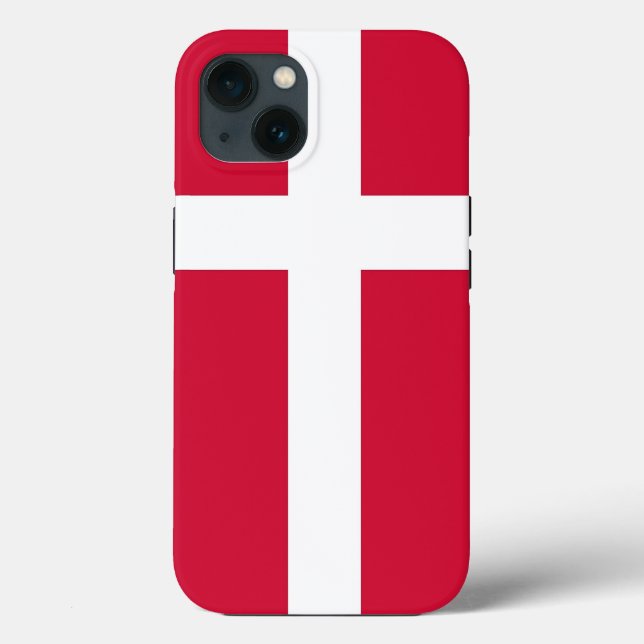 Funda de Apple Patriótico-Mate, Bandera de Dinamar (Reverso )