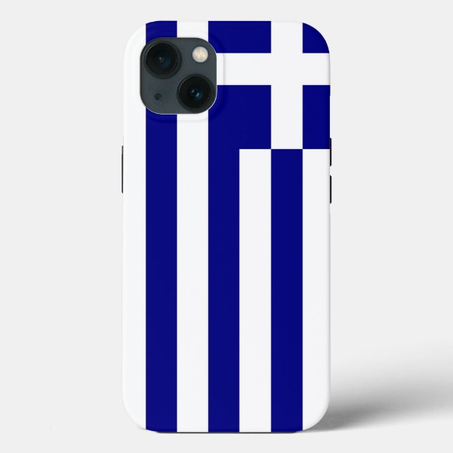 Funda de Apple Patriótico-Mate, Bandera de Grecia (Reverso )