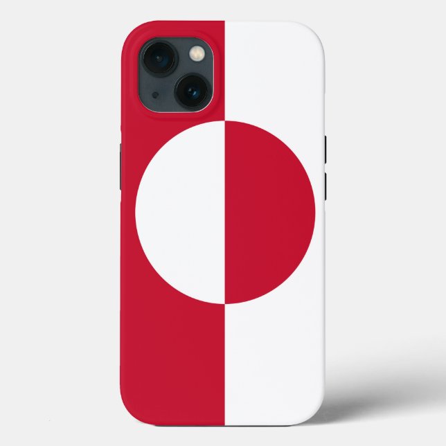 Funda de Apple Patriótico-Mate, bandera de Groenla (Reverso )