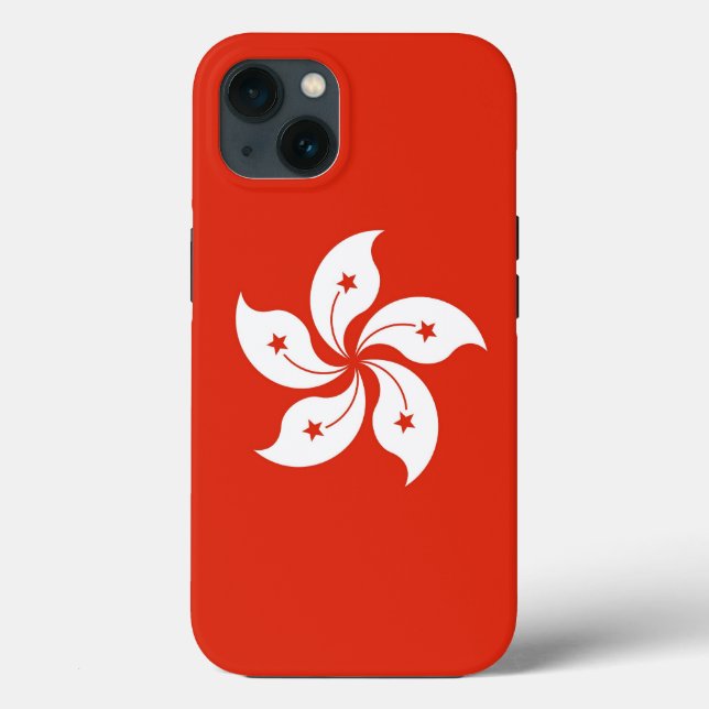 Funda de Apple Patriótico-Mate, Bandera de Hong Ko (Reverso )