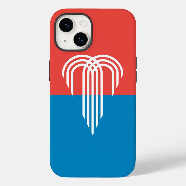 Funda de Apple Patriótico-Mate, bandera de Kansas  (Reverso )