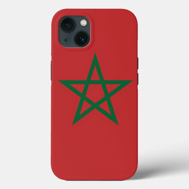 Funda de Apple Patriótico-Mate, Bandera de Marruec (Reverso )