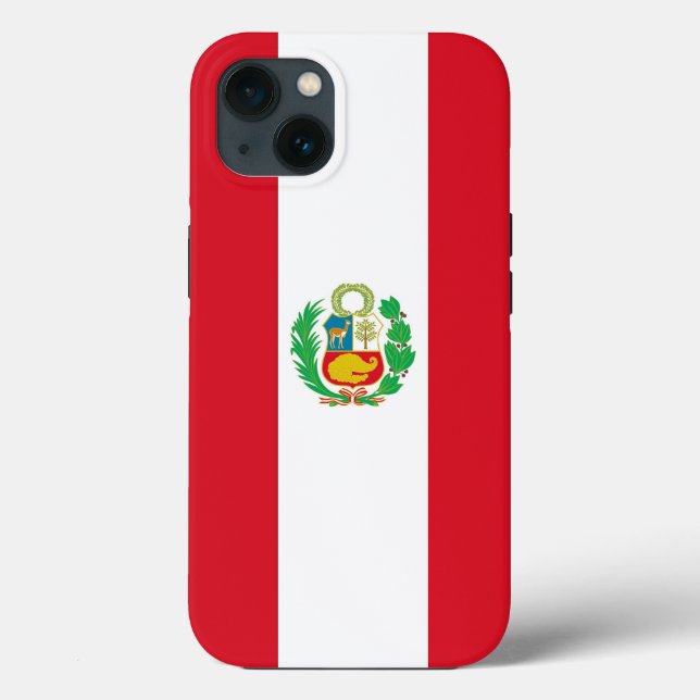 Funda de Apple Patriótico-Mate, bandera de Perú (Reverso )