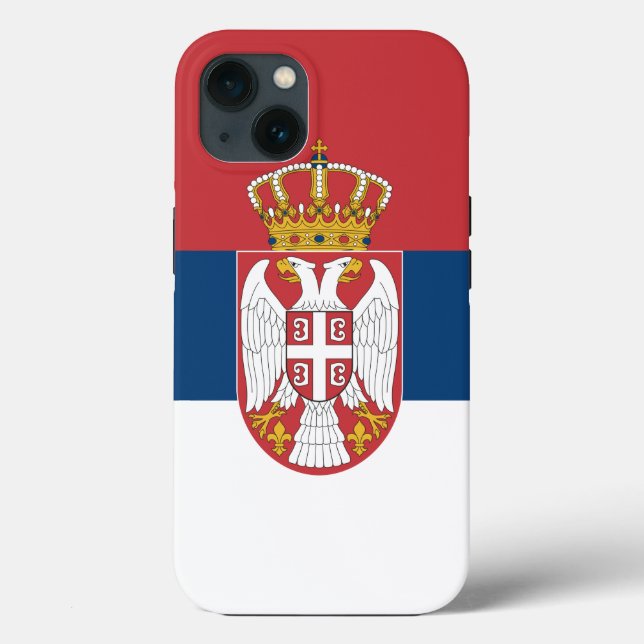 Funda de Apple Patriótico-Mate, bandera de Serbia (Reverso )