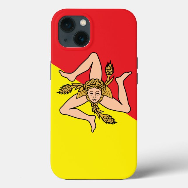 Funda de Apple Patriótico-Mate, bandera de Sicilia (Reverso )