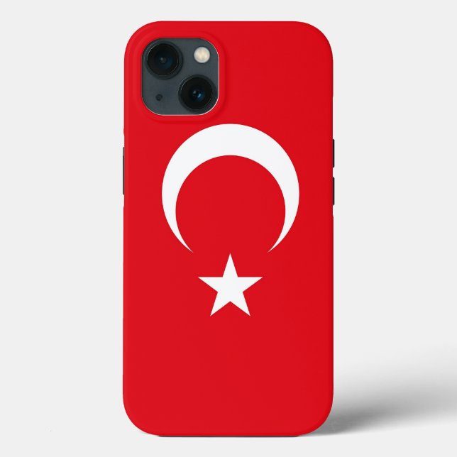 Funda de Apple Patriótico-Mate, bandera de Turquía (Reverso )