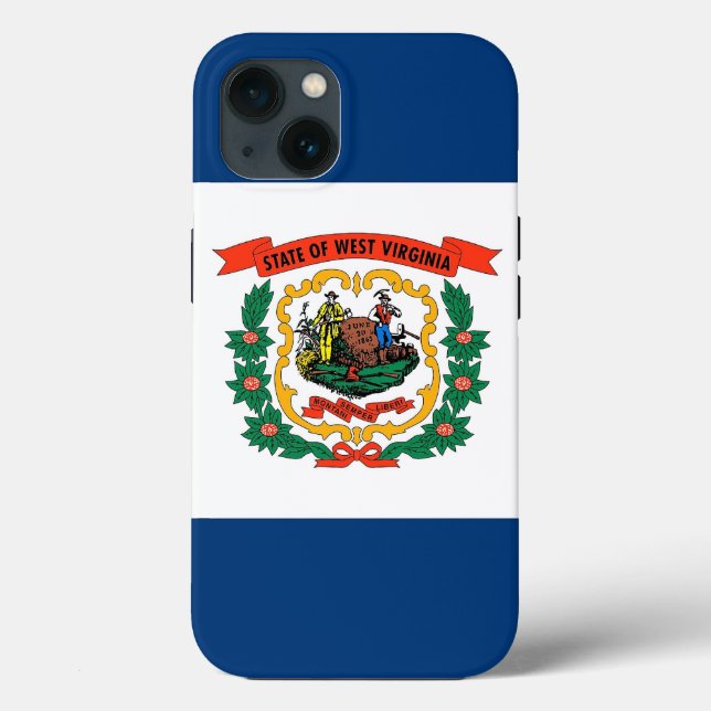 Funda de Apple Patriótico-Mate, bandera de Virgini (Reverso )
