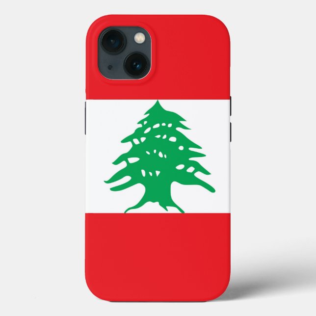 Funda de Apple Patriótico-Mate, bandera del Líbano (Reverso )