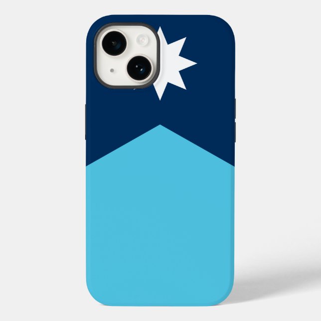 Funda de Apple Patriótico Mate, Bandera Minnesota, (Reverso )