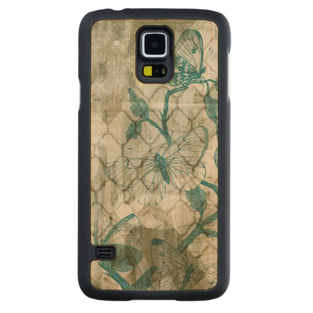 Funda De Arce Para Galaxy S5 De Carved Mariposas árabes VI (Reverso)