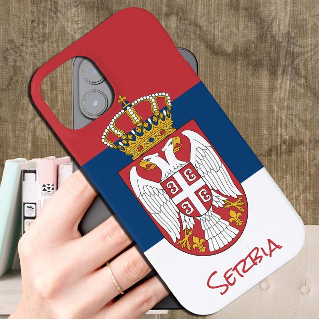 Funda de bandera serbia, iPhone de moda y deportes (Subido por el creador)