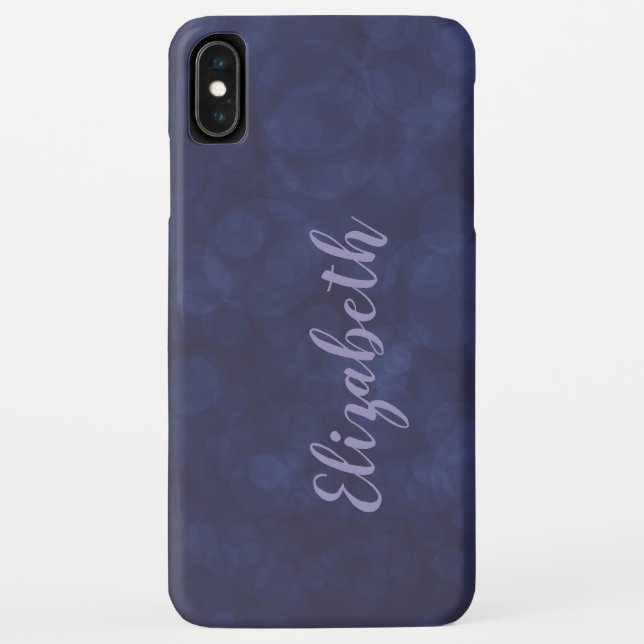 Funda de Bokeh Azul profundo-Mate iPhone XS Max Fu (Reverso)