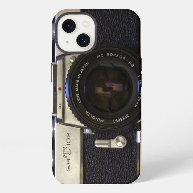 Funda de cámara réflex retro minolta para iPhone 1 (Reverso )