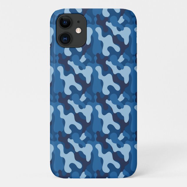 Funda de camuflaje azul | iPhone | iPad | Samsung (Reverso)