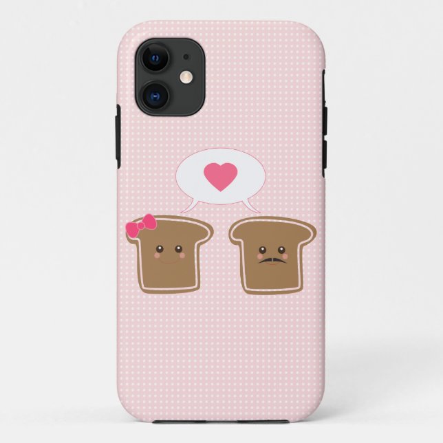 FUNDA DE Case-Mate PARA iPhone かわいいのトースト愛 (Reverso)