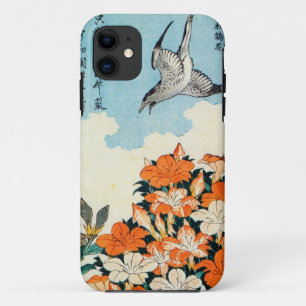 Funda Para iPhone 11 サ ツ キ に 小 鳥, 北 Satsuki Azalea y Bird, Hokusai