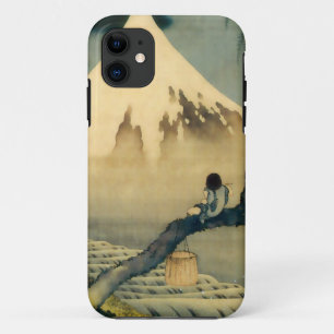 Funda Para iPhone 11 富士と少年, 北斎 el monte Fuji y muchacho, Hokusai,