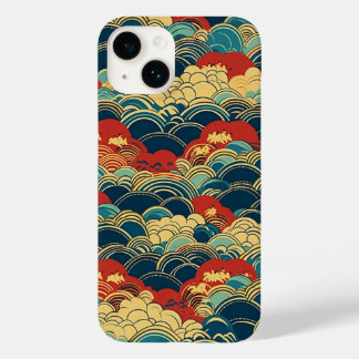 FUNDA PARA iPhone 14 DE Case-Mate 日本の伝統的なヴィンテージデザインを使用したアート作品 雲