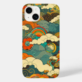 FUNDA PARA iPhone 14 DE Case-Mate 日本の伝統的なヴィンテージデザインを使用したアート作品　雲
