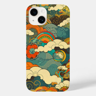 FUNDA PARA iPhone 14 DE Case-Mate 日本の伝統的なヴィンテージデザインを使用したアート作品 雲