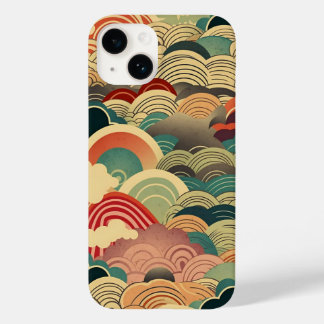 FUNDA PARA iPhone 14 DE Case-Mate 日本の伝統的なヴィンテージデザインを使用したアート作品 雲