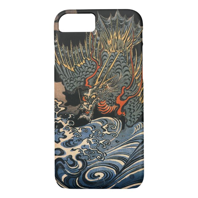 Funda De Case-Mate Para iPhone 海 龍, 国 芳, Sea Dragon, Kuniyoshi, Ukiyo-e (Reverso)