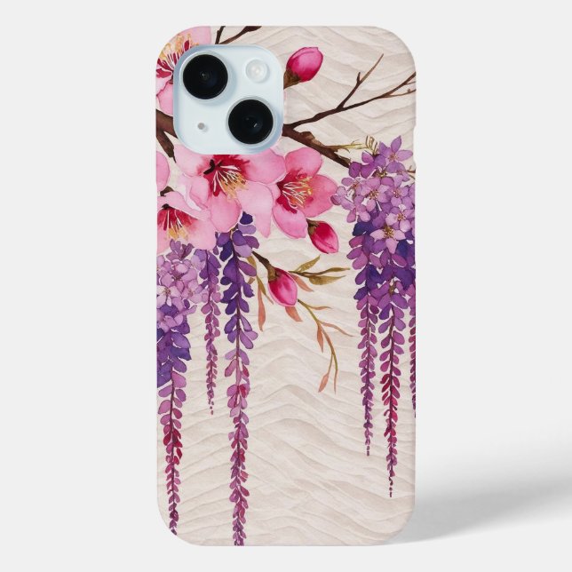FUNDA DE Case-Mate PARA iPhone 藤の花和紙の調べ ― 和モダン花柄 (Reverso )