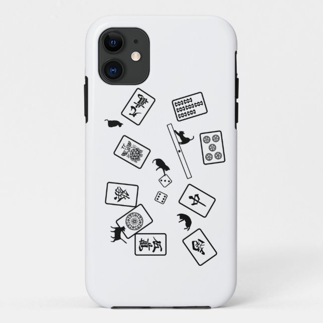 Funda De Case-Mate Para iPhone 麻雀猫 mahjong cat (Reverso)
