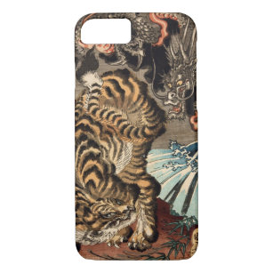 Funda Para iPhone 8/7 龍虎, tigre y dragón, Kuniyoshi, Ukiyo-e del 国芳