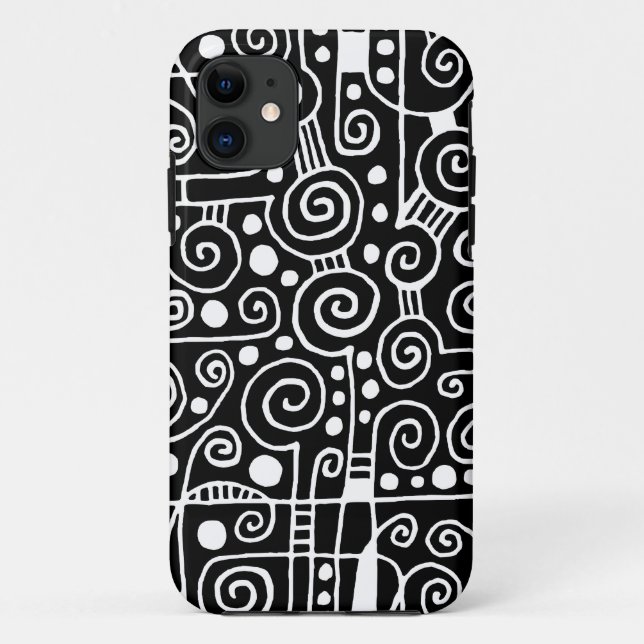 Funda De Case-Mate Para iPhone 040512 - Negro sobre blanco (Reverso)