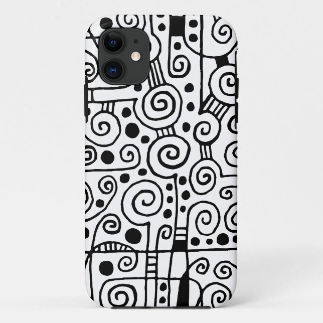 Funda De Case-Mate Para iPhone 040512 - Negro sobre blanco (Reverso)