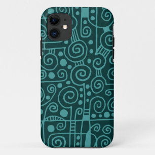Funda Para iPhone 11 040512 - Verde oceánico sobre verde oscuro