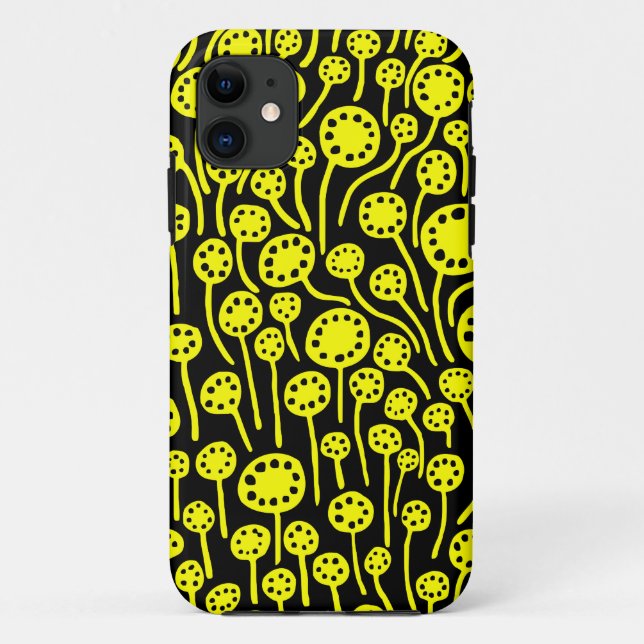 Funda De Case-Mate Para iPhone 090512 Amarillo sobre negro (Reverso)