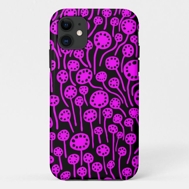 Funda De Case-Mate Para iPhone 090512 Magenta sobre negro (Reverso)