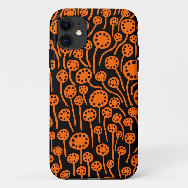 Funda De Case-Mate Para iPhone 090512 Naranja en negro (Reverso)