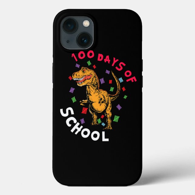Funda De Case-Mate Para iPhone 100 días de dinosaurio de docente (Reverso )