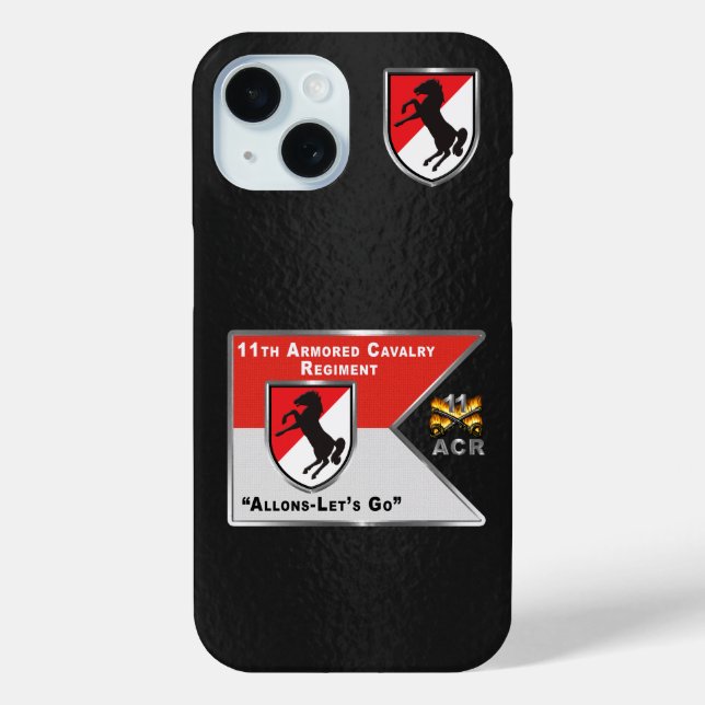 Funda De Case-Mate Para iPhone 11º Regimiento de Caballería Blindada (Reverso )