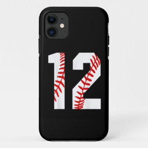 Funda Para iPhone 11 12.º cumpleaños Béisbol Gran Número Doce